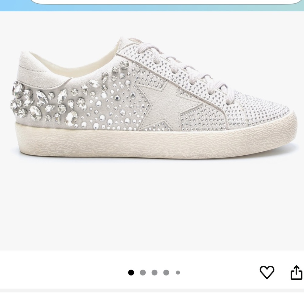 Mi.iM Goldie Rubber Sole Lace-up Rhinestone Star Sneakers  7.5